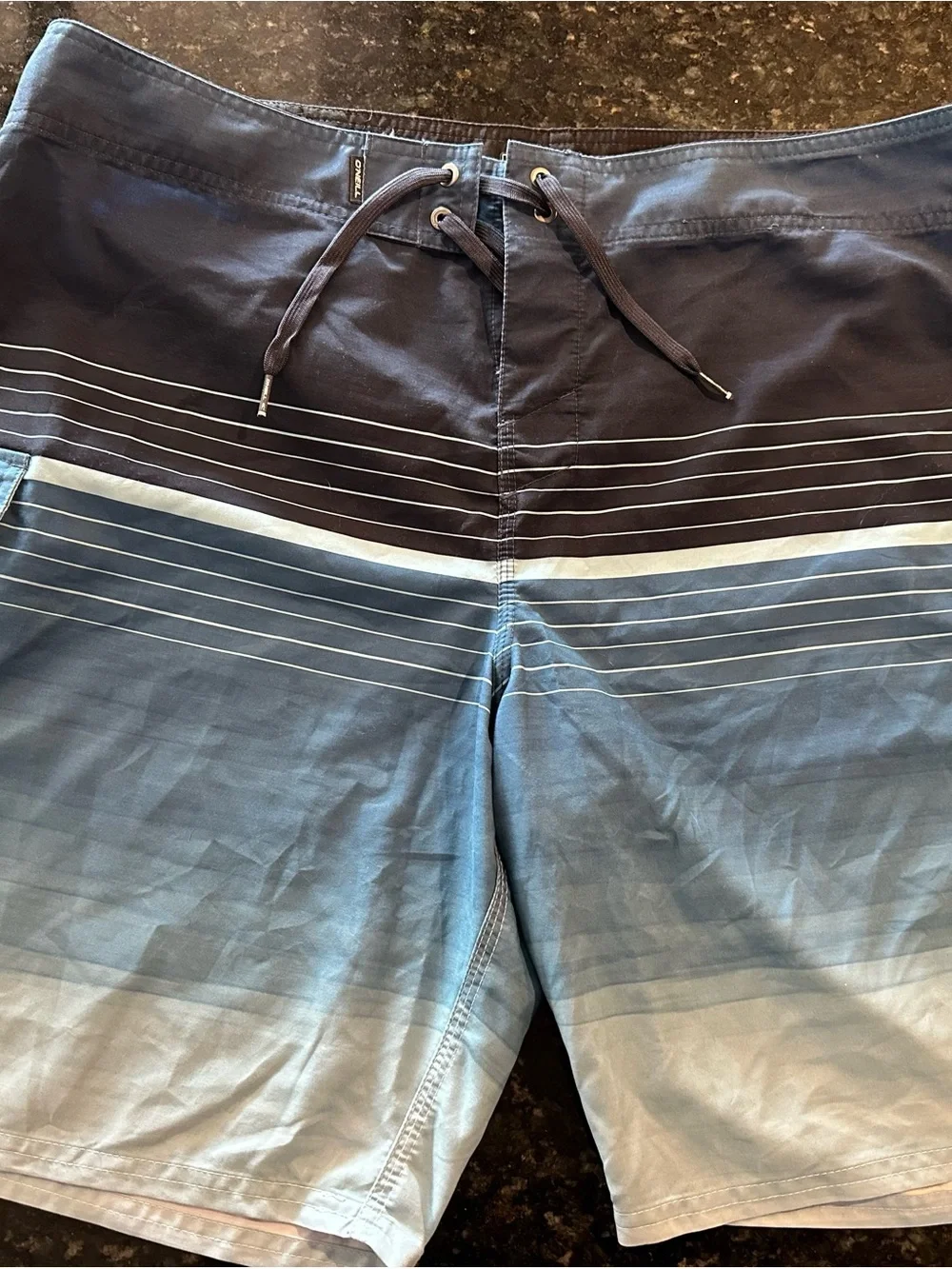 O'Neill Blue Ombre Stripe Board Shorts
